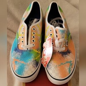 Vans Authentic Retro Skate Shoes Tie Dye Size 9 Womens